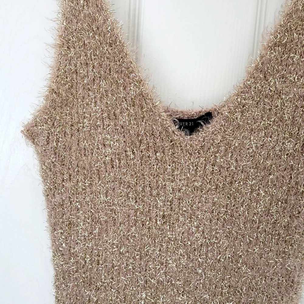 NWT☆Gold Knit Metallic Dress - Picture 2 of 5
